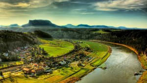 Riverside Village Awesome Hdr Photo Wallpaper