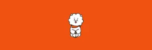 Rj Bt21 In Orange Banner Wallpaper