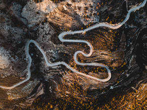 Road Aerial Shot Wallpaper