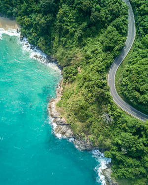 Road Near The Sea Wallpaper