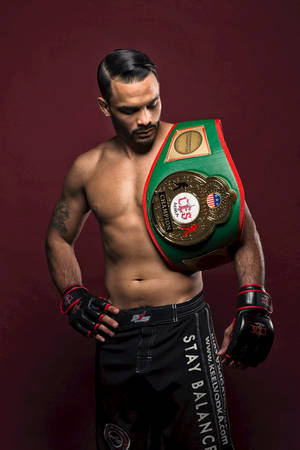 Rob Font With Championship Belt Wallpaper