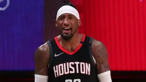 Robert Covington Wears Black Houston Jersey Wallpaper