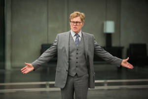 Robert Redford In Elegant Grey Suit Wallpaper