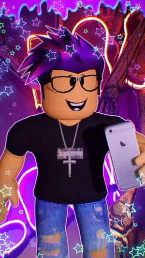 Roblox Cool Guy Character Iphone Wallpaper