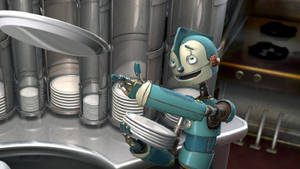 Robots Rodney Copperbottom Working Wallpaper