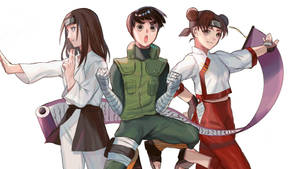 Rock Lee, Tenten, And Neji Wallpaper