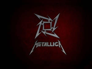 “rock Out With Metallica’s Iconic Ninja Star Emblem” Wallpaper