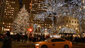 Rockefeller Center Holiday Rush Wallpaper