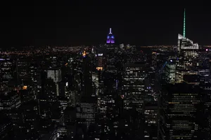 Rockefeller Center New York City Night Lights Wallpaper