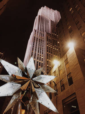 Rockefeller Center Star For Phone Wallpaper