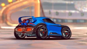 Rocket League Hd Blue Car Wallpaper