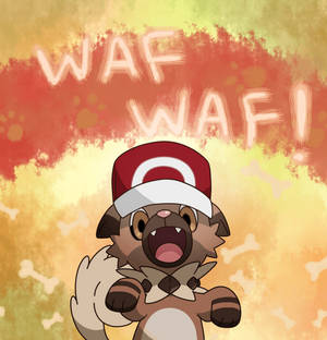 Rockruff With Hat Wallpaper
