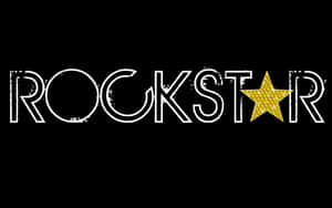 Rockstar Logo On A Black Background Wallpaper