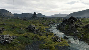 Rocky Landform In Death Stranding Wallpaper