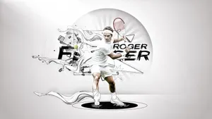 Roger Federer Minimalist Tennis Wallpaper