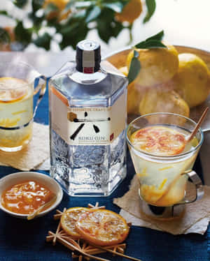 Roku Gin Citrus Cocktail Setup Wallpaper