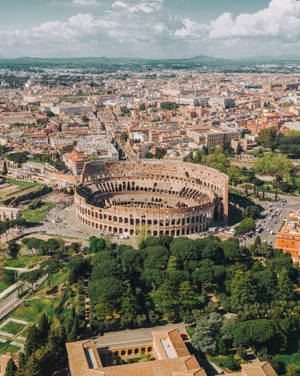 Roman Colosseum From A Distance Phone Wallpaper