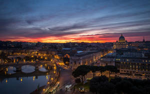 Rome City Lights Wallpaper