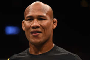 Ronaldo Souza Smiling In Ufc Octagon Wallpaper