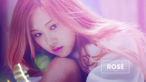 Rose Blackpink With Orange Hair Wallpaper