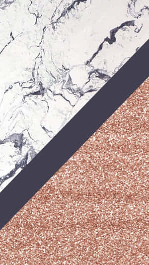 Rose Gold Black Marble Divider Wallpaper