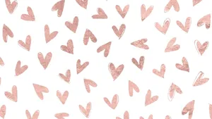 Rose Gold Heart Seamless Laptop Wallpaper