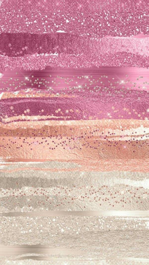 Rose Gold Ipad Iridescent Brushstrokes Wallpaper