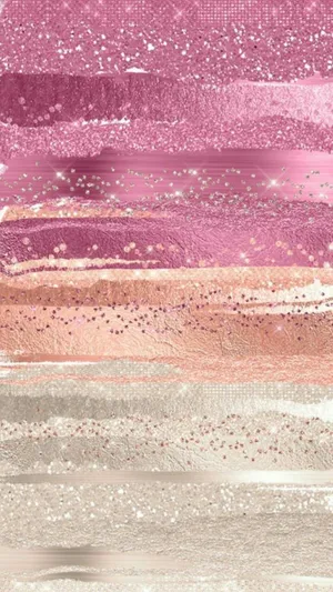 Rose Gold Ipad Iridescent Brushstrokes Wallpaper