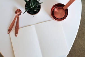 Rose Gold Measuring Cups Wallpaper