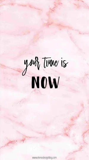 Rose Gold Quotes Time Wallpaper