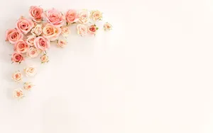 Rose Gold Roses Laptop Wallpaper