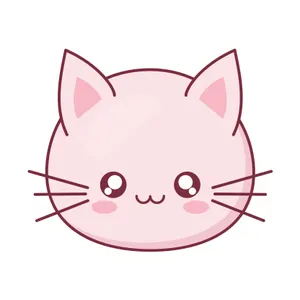 Round Cartoon Cute Cat Pfp Wallpaper