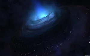 Roving Blue Wave Of Black Hole Wallpaper