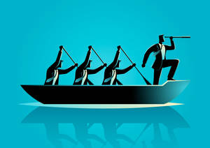 Rowing Team Work Art Wallpaper