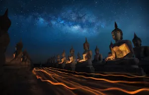 Rows Of Buddha God Laptop Wallpaper