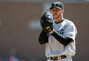 Roy Halladay Holding Glove Wallpaper