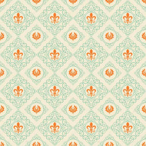 Royal Pattern Gold Fleur Wallpaper