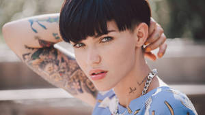 Ruby Rose Casual Bowl-cut Wallpaper