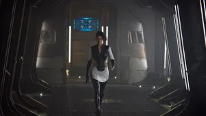 Ruby Rose In Dark Matter Series Wallpaper