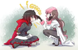 Ruby Rose Takes On Neo Politan In Epic Rwby Battle Wallpaper