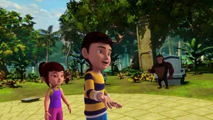 Rudra Cartoon Best Friend Maira Wallpaper