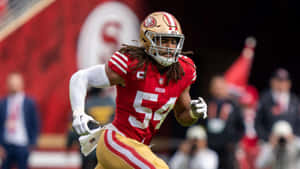 Running Fred Warner Football American Wallpaper