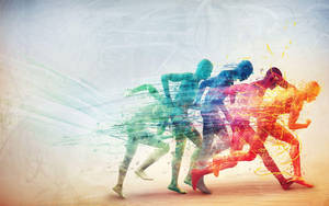 Running Sports 3d Art Wallpaper