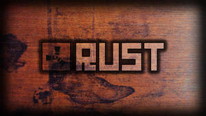 Rust Logo On Wood Wallpaper