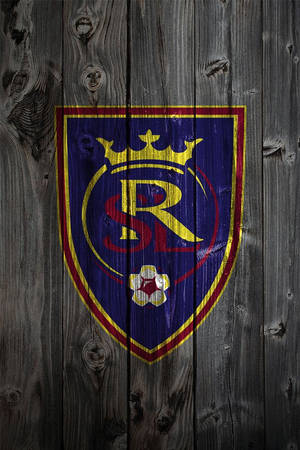 Rustic Real Salt Lake Football Club Logo Wallpaper