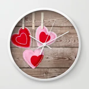 Rustic Valentine Day Clock Wallpaper