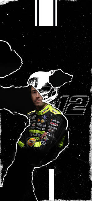 Ryan Blaney 12 Black White Wallpaper