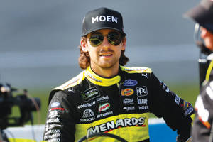 Ryan Blaney Wearing Black Cap Wallpaper