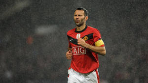 Ryan Giggs United Vs. Everton Rain Wallpaper