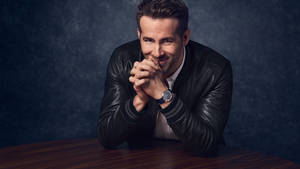 Ryan Reynolds Leather Jacket Wallpaper